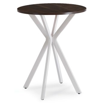 Étkezőasztal 60 cm méretben, dió/fehér színben LAUREN