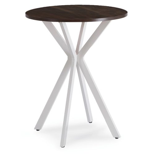 Étkezőasztal 60 cm méretben, dió/fehér színben LAUREN