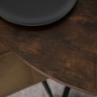 Étkezőasztal 90 cm méretben, rusztikus tölgy/fekete színben LAUREN
