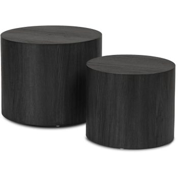 Dohányzóasztal szett fekete színben LEILA