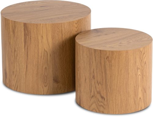 Dohányzóasztal szett natúr tölgy színben LEILA