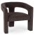 Brown Velvet Lounge Armchair LILLE