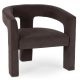 Brown Velvet Lounge Armchair LILLE