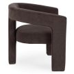 Brown Velvet Lounge Armchair LILLE