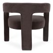 Brown Velvet Lounge Armchair LILLE