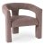 Beige Velvet Lounge Armchair LILLE