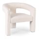 Cream Bouclé Lounge Armchair LILLE