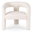 Cream Bouclé Lounge Armchair LILLE