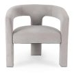 Grey Velvet Lounge Armchair LILLE