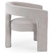 Grey Velvet Lounge Armchair LILLE