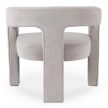 Grey Velvet Lounge Armchair LILLE