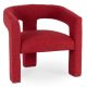 Burgundy Bouclé Lounge Armchair LILLE