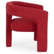 Burgundy Bouclé Lounge Armchair LILLE