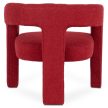Burgundy Bouclé Lounge Armchair LILLE