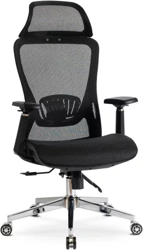 Forgószék ergonomikus kialakítással, fekete színben. LITOS