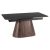 Extendable ceramic dining table 160-200 cm in black/walnut finish - Lizbona