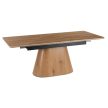 Extendable ceramic dining table 160-200 cm in oak finish - Lizbona