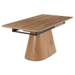 Extendable ceramic dining table 160-200 cm in oak finish - Lizbona