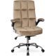 LONDON Swivel Chair Beige Velvet