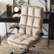 LONDON Swivel Chair Beige Velvet