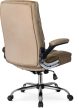 LONDON Swivel Chair Beige Velvet