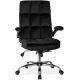 LONDON Swivel Chair Black Velvet