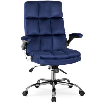 Forgószék sötétkék, bársony kárpittal. LONDON