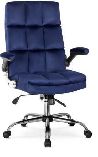 Forgószék sötétkék, bársony kárpittal. LONDON