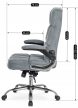 LONDON Swivel Chair Grey