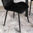 LUCKY szék, fekete, velúr