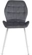 Szék szürke színben, fehér lábakkal, bársony kárpittal. LUCKY
