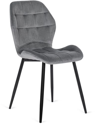 Szék szürke színben, bársony kárpittal. LUCKY