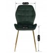 Green Velvet Dining Chair LUCKY