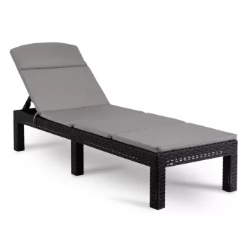 Záhradné kreslo LUIZJANA čierny technoratan