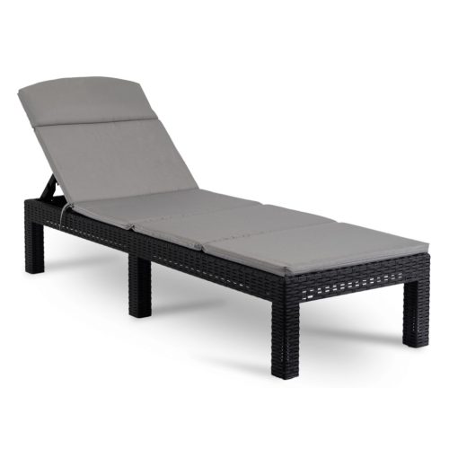 Fotel Ogrodowy LUIZJANA Czarny Technorattan