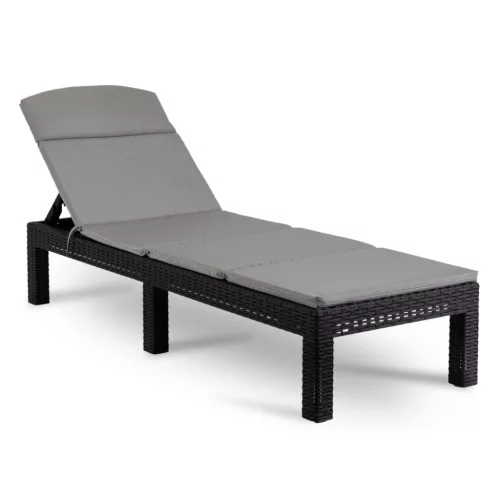 Záhradné kreslo LUIZJANA čierny technoratan