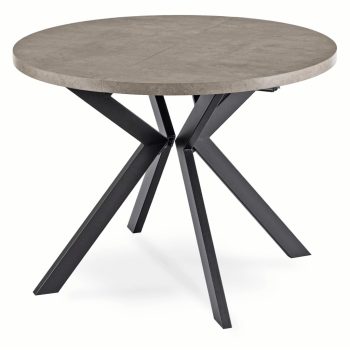   Kihúzható étkezőasztal 100–250 cm méretben, beton/fekete színben LUKAS