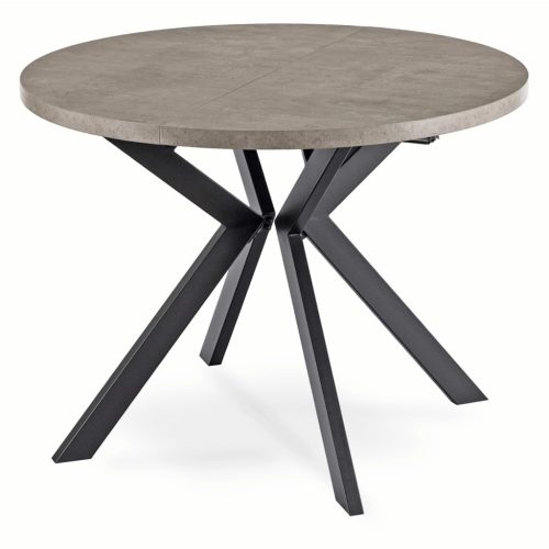 Kihúzható étkezőasztal 100–250 cm méretben, beton/fekete színben LUKAS