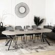 Kihúzható étkezőasztal 100–250 cm méretben, beton/fekete színben LUKAS
