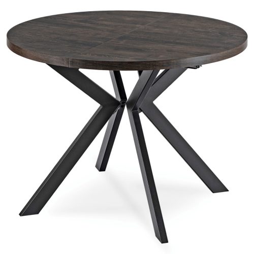 Bővíthető étkezőasztal Fekete színben. 100-250 cm Lukas