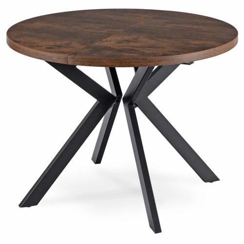 Kihúzható étkezőasztal 100–250 cm méretben, rusztikus tölgy/fekete színben LUKAS