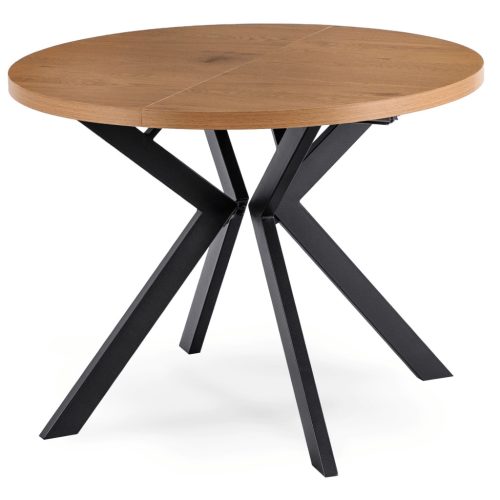 Kihúzható étkezőasztal 100–250 cm méretben, arany tölgy/fekete színben LUKAS