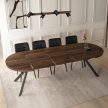 Bővíthető étkezőasztal Dió/Fekete színben. 100-250 cm Lukas