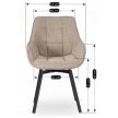 Otočná stolička béžová – LUNA 2