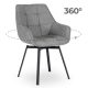 Otočná stolička v sivej farbe – LUNA 2