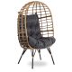 Garden lounge chair in grey color - Madison