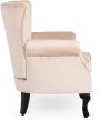 MALLO Armchair Beige Velvet Upholstery
