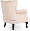 MALLO Armchair Beige Velvet Upholstery