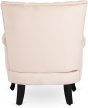 MALLO Armchair Beige Velvet Upholstery