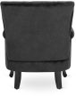 Fotel fekete bársony kárpittal – MALLO